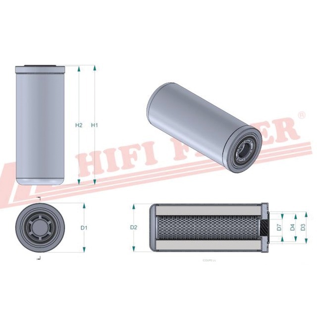 Filtre Hydraulique SH 66375 Hifi Filter référence fournisseur HIFSH66375
